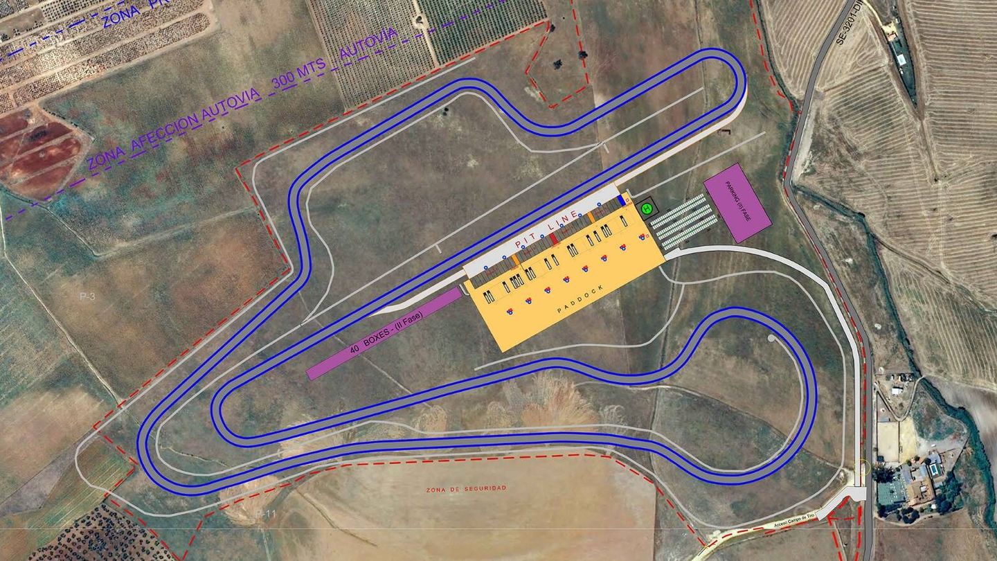 Circuito provisional del circuito de velocidad. (Sevilla Circuit)