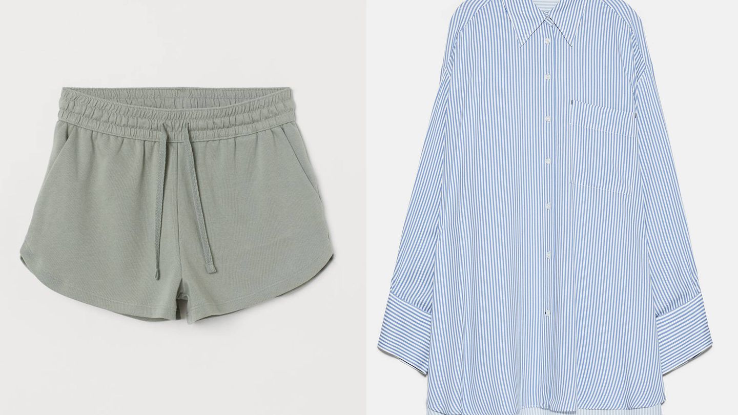Shorts de H&M y camisa de Zara.