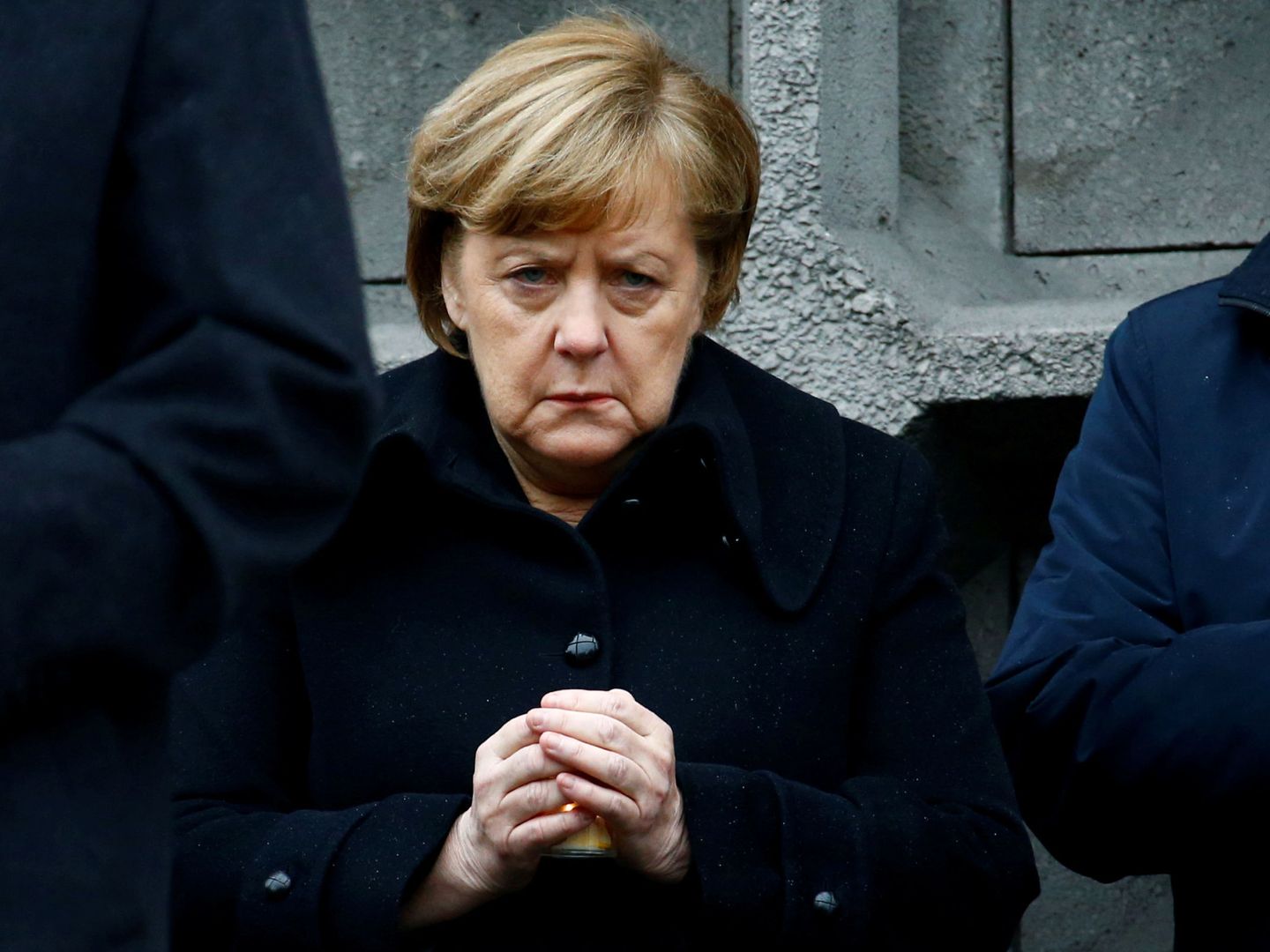 Angela Merkel, en el aniversario del ataque a un mercado navideño. (Reuters)
