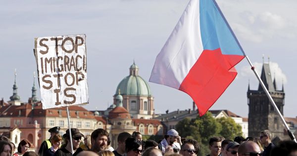 Foto: Manifestación contra la inmigración en Praga (Reuters)