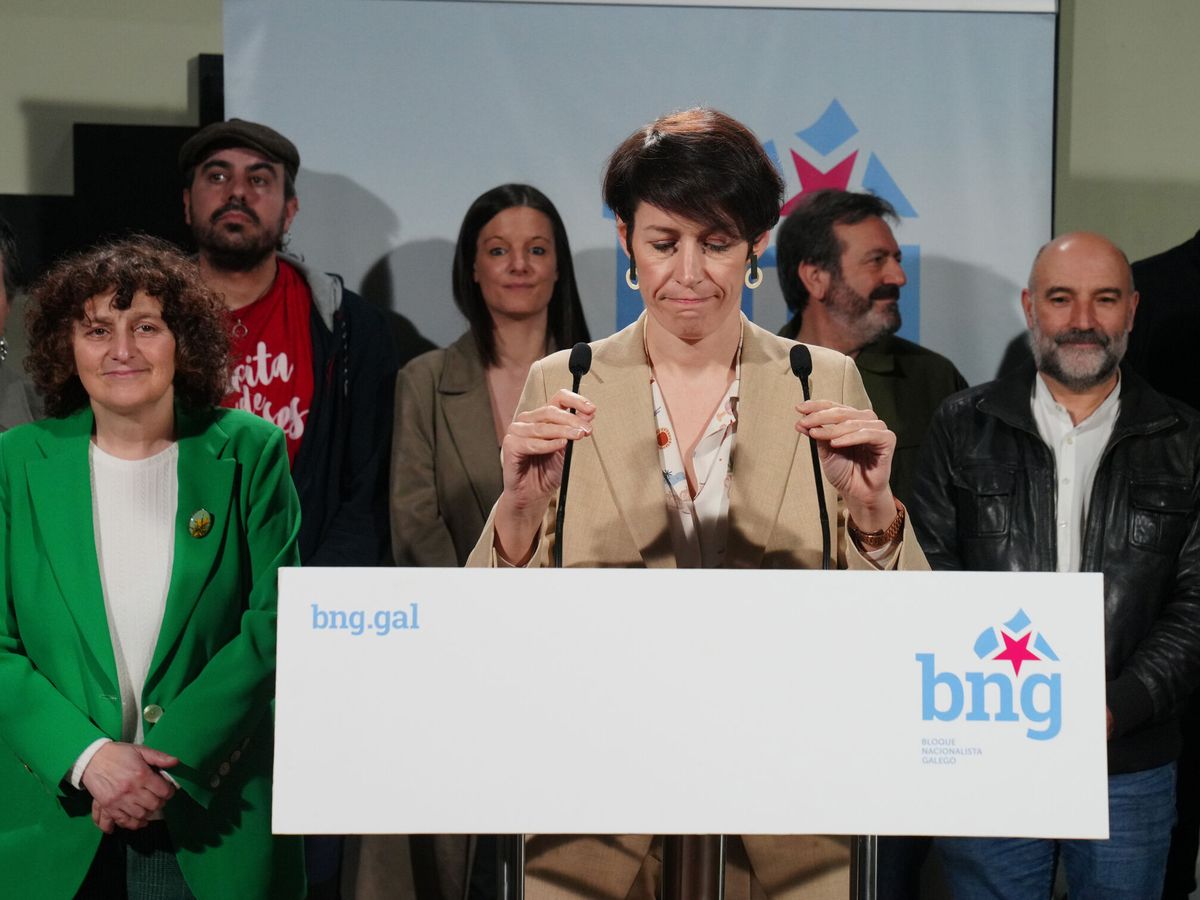 Foto: Ana Pontón durante la noche electoral. (Europa Press/Álvaro Ballesteros)