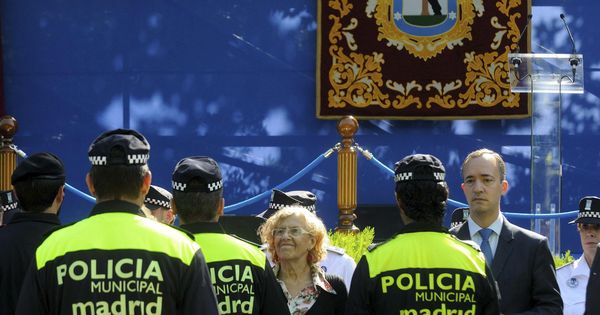 Foto: La alcaldesa Manuela Carmena, en un acto de la Policía Municipal.