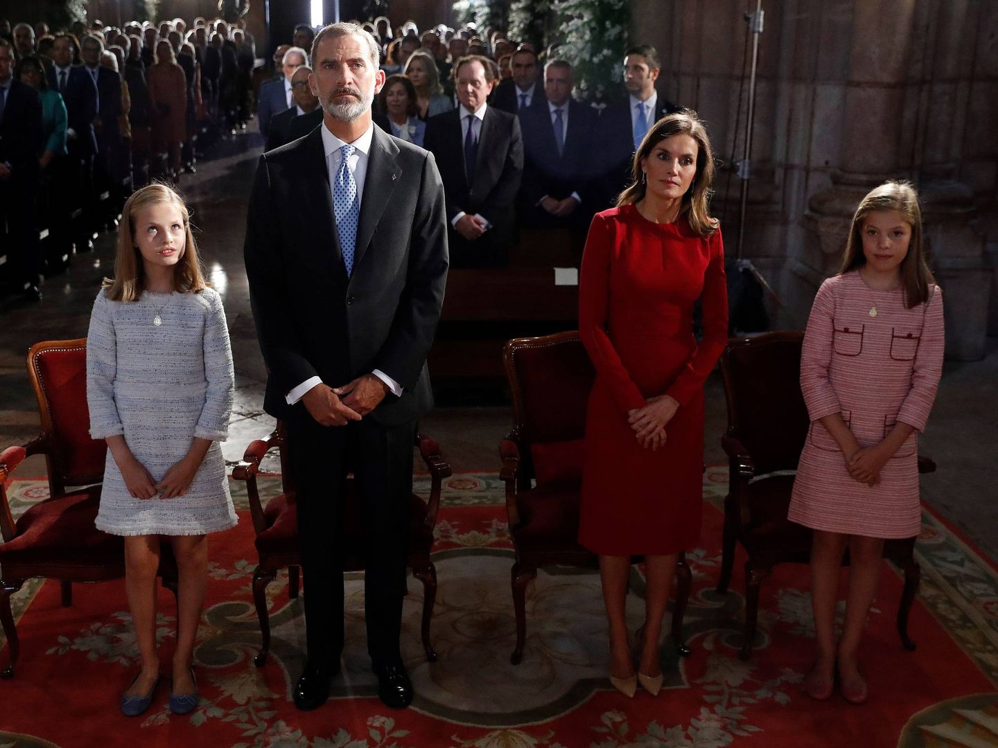 La Familia Real, durante la misa. €€)