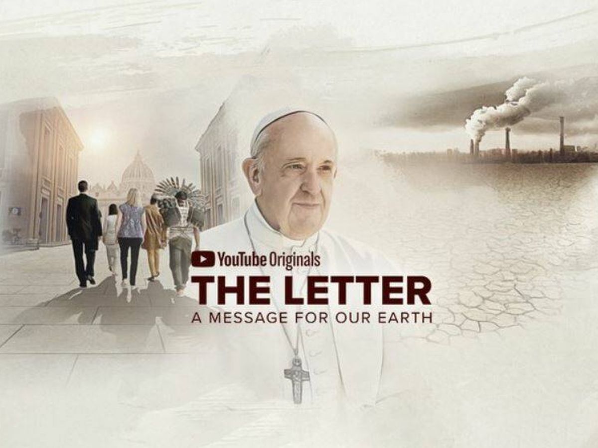 Foto: Cartel de la película documental 'La carta', protagonizada por el papa Francisco. (YouTube Originals)