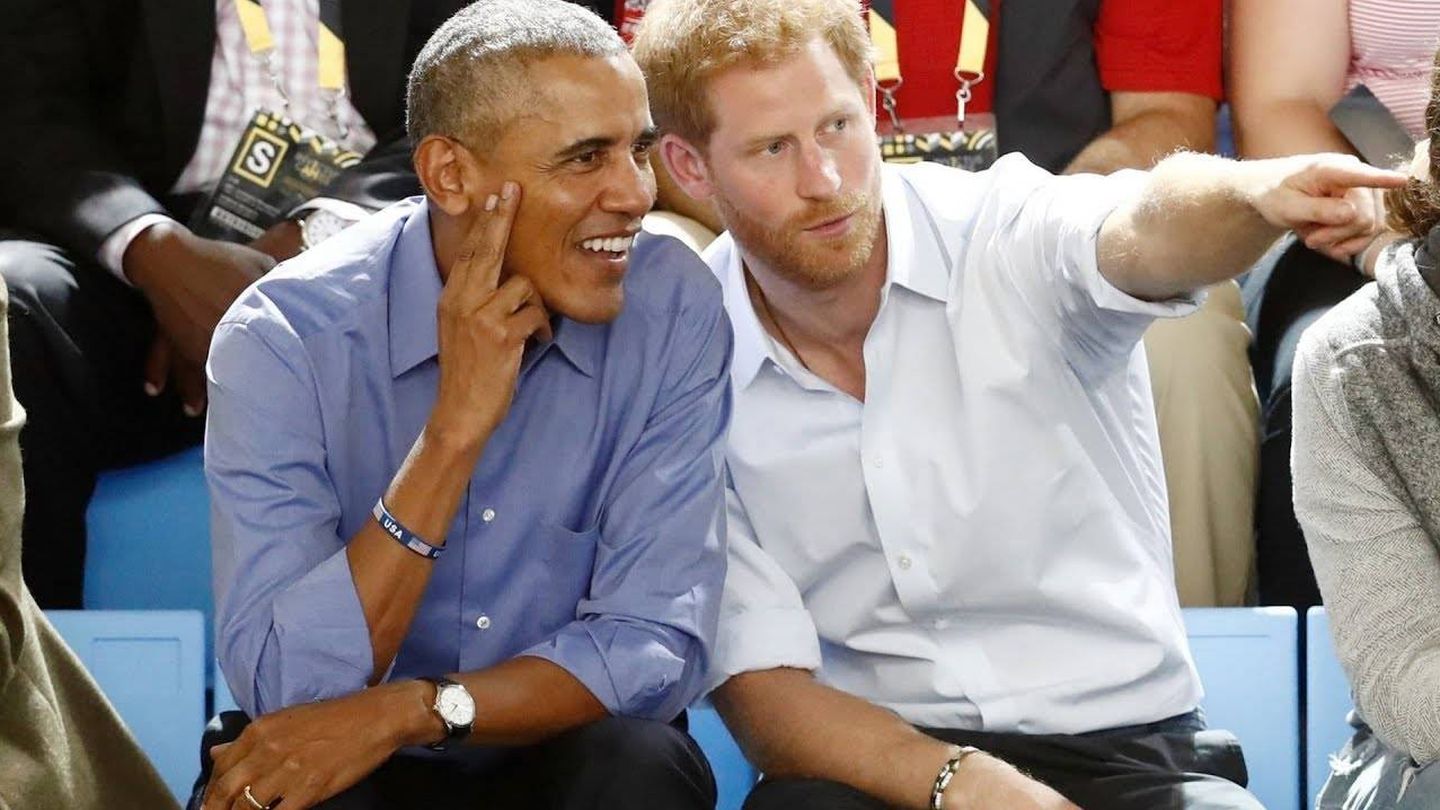 Obama y el príncipe Harry. (Gtres)