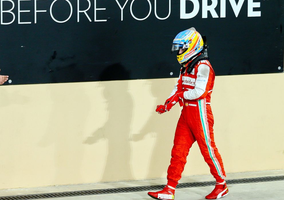 Foto: Fernando Alonso a la conclusión del GP de Abu Dabi.