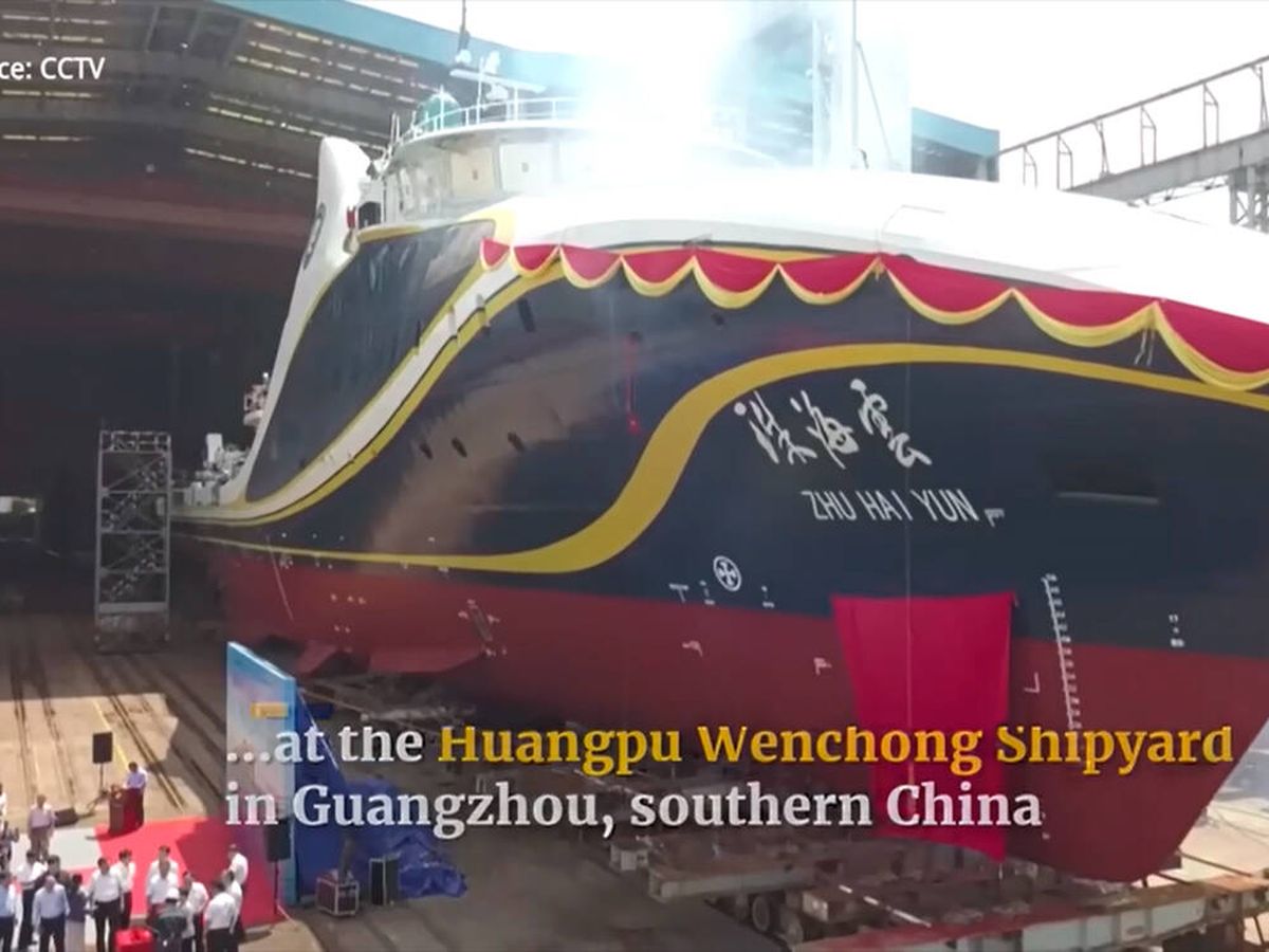 Foto: El nuevo barco chino 'inteligente' (Youtube/CCTV)