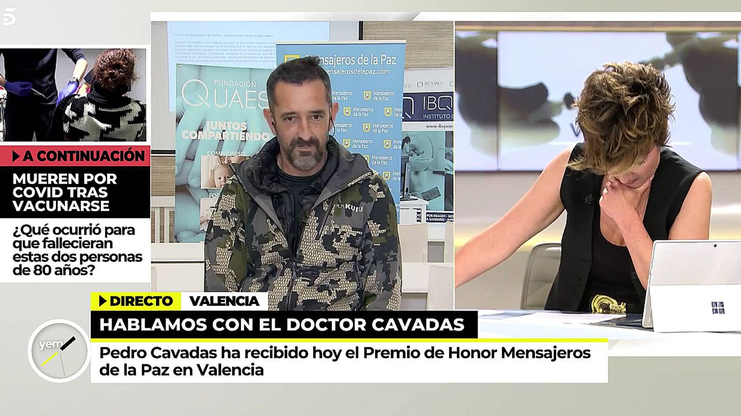 El doctor Cavadas y Sonsoles Ónega, en 'Ya es mediodía'. (Telecinco)