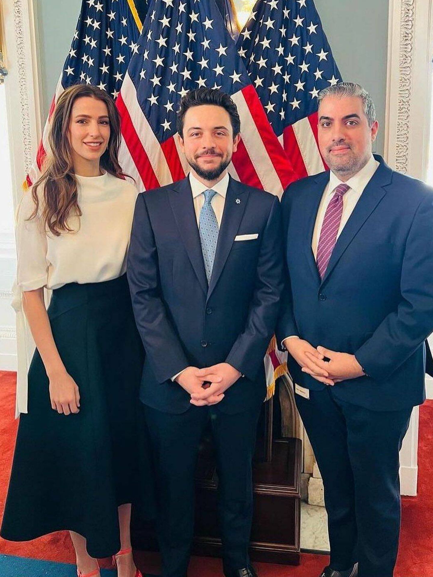 Hussein y Rania de Jordania, el pasado septiembre en Estados Unidos. (Corte Real Hachemita)