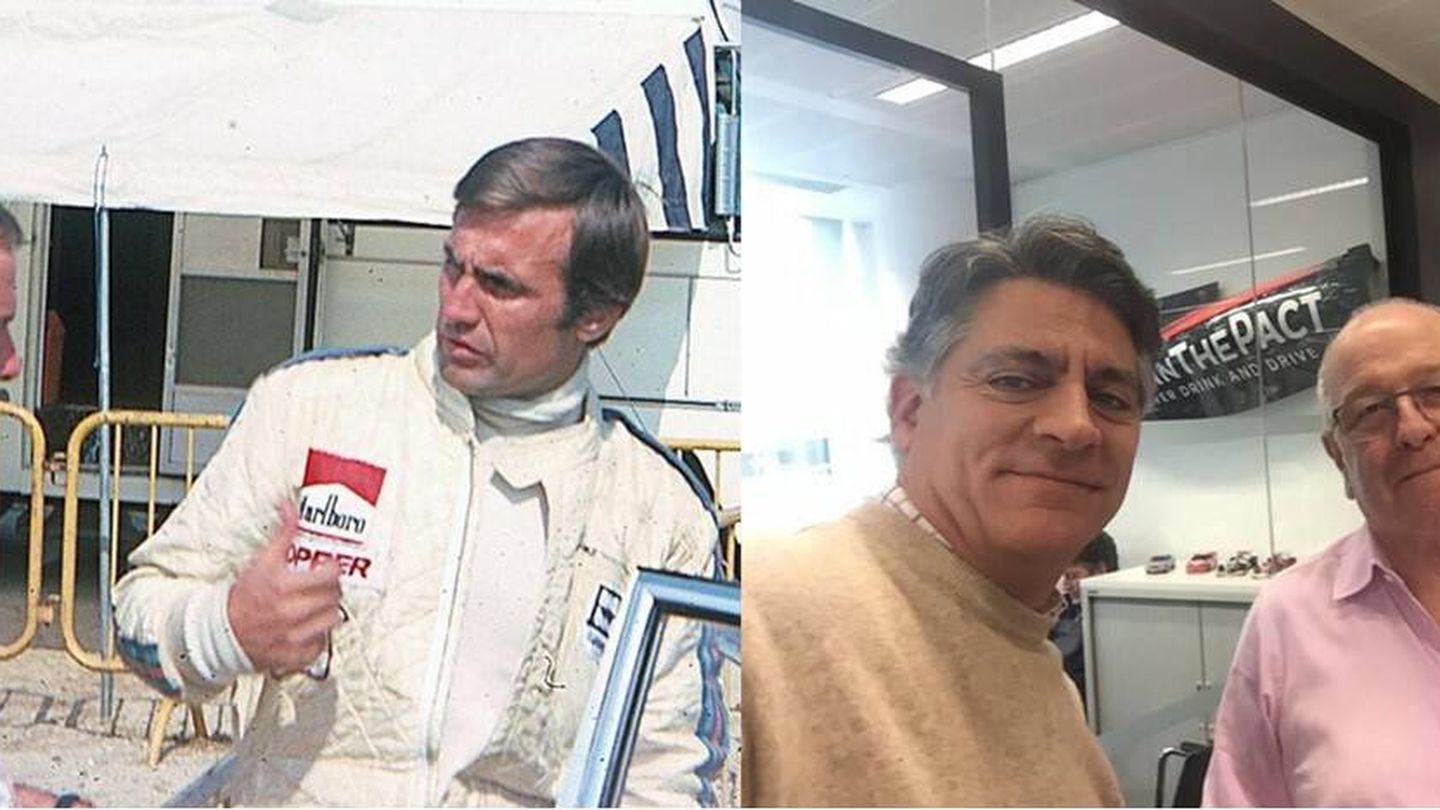 John Hogan, en la foto con Carlos Reutemann y con el autor del artículo. (Cedida)