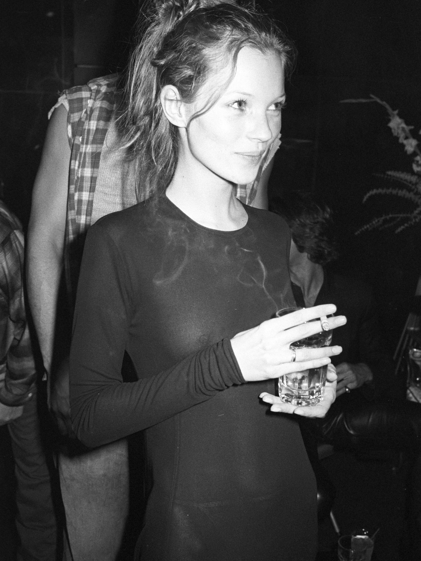 Kate Moss en 1993 durante la fiesta de su 19º cumpleaños. (Getty Images)