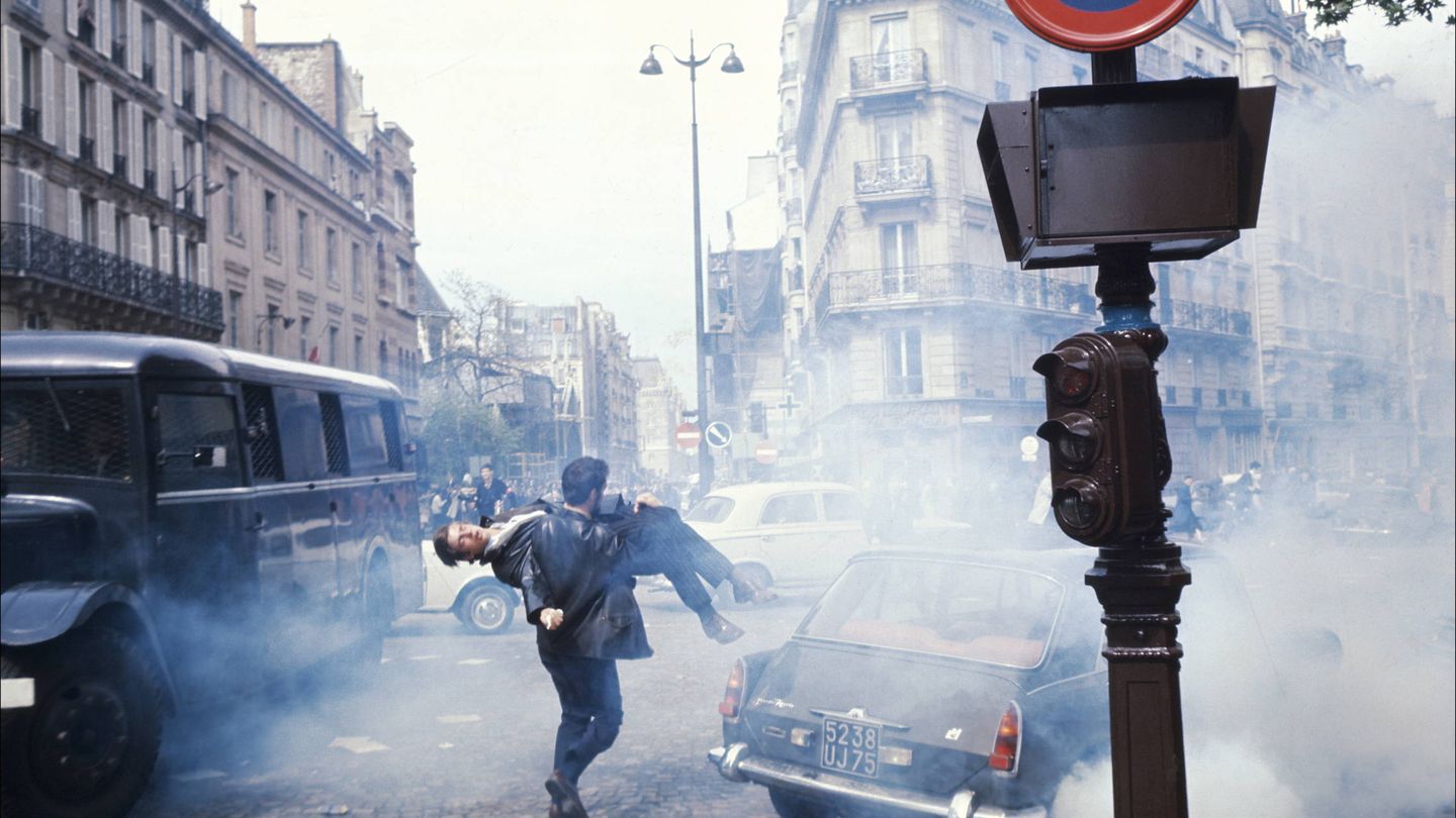 Disturbios en París en mayo de 1968. (Getty Images)
