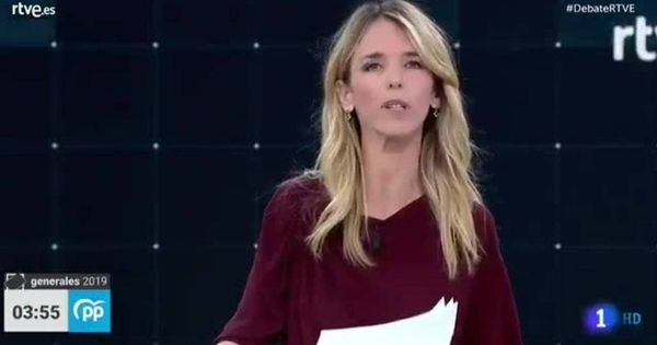 Foto: Cayetana durante el debate en TVE.