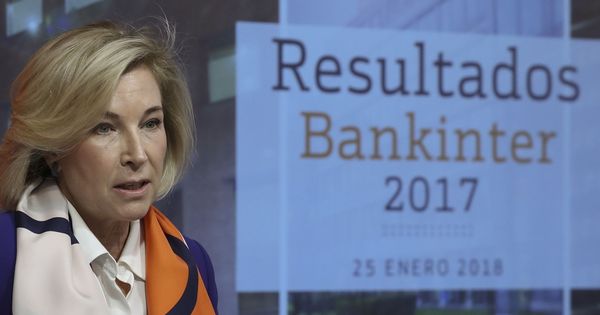 Foto: María Dolores Dancausa, CEO de Bankinter, en la presentación de los resultados de 2017. (EFE)