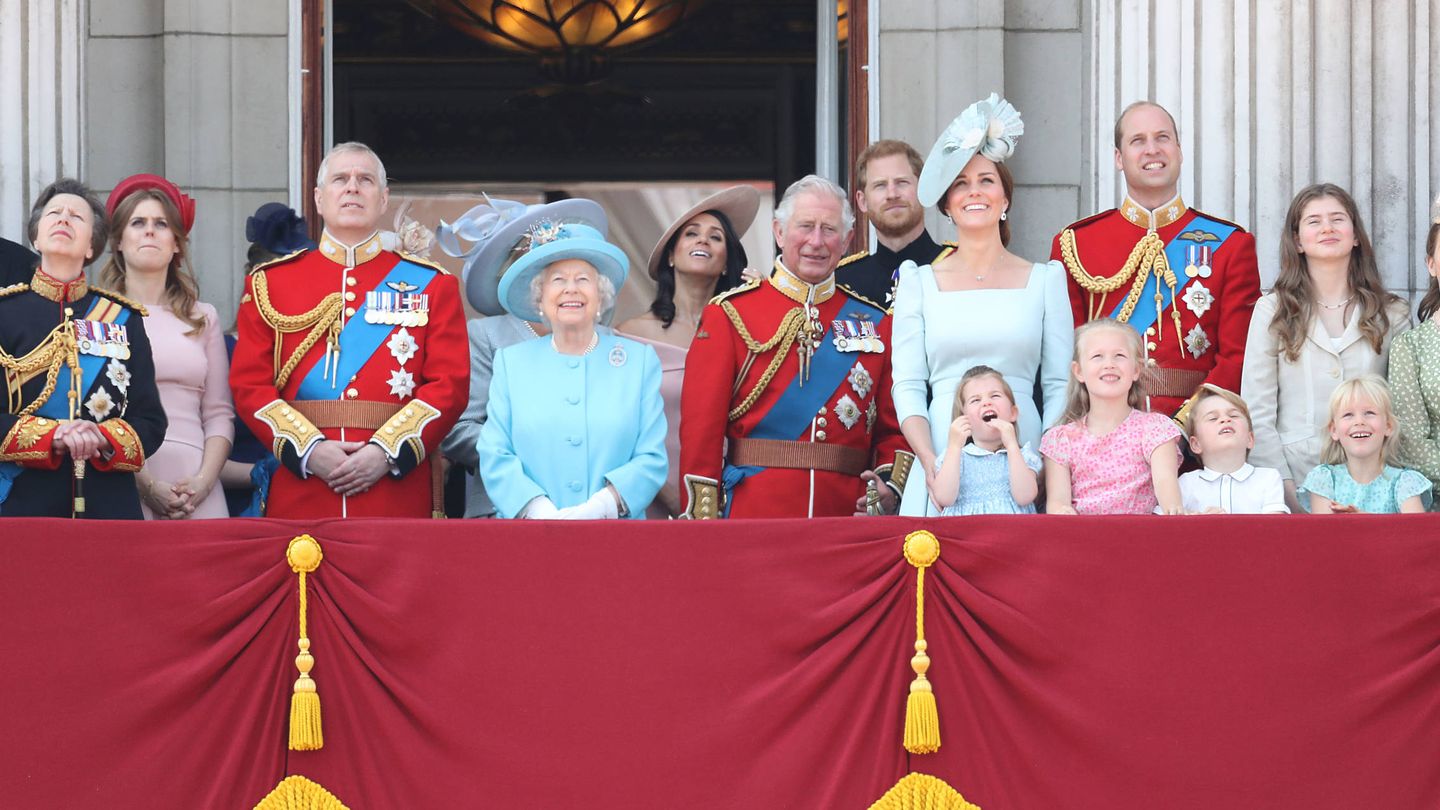 La familia real en el último Trooping the Colour. (Getty)