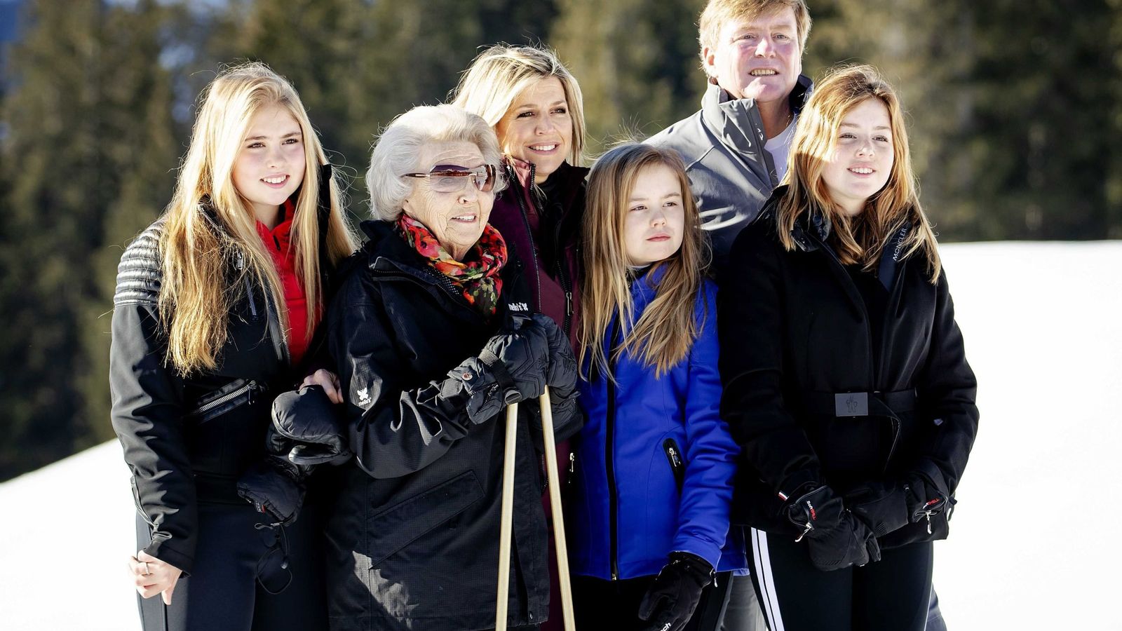 Foto: La familia real holandesa posa en la estación de esquí de Lech. (EFE)