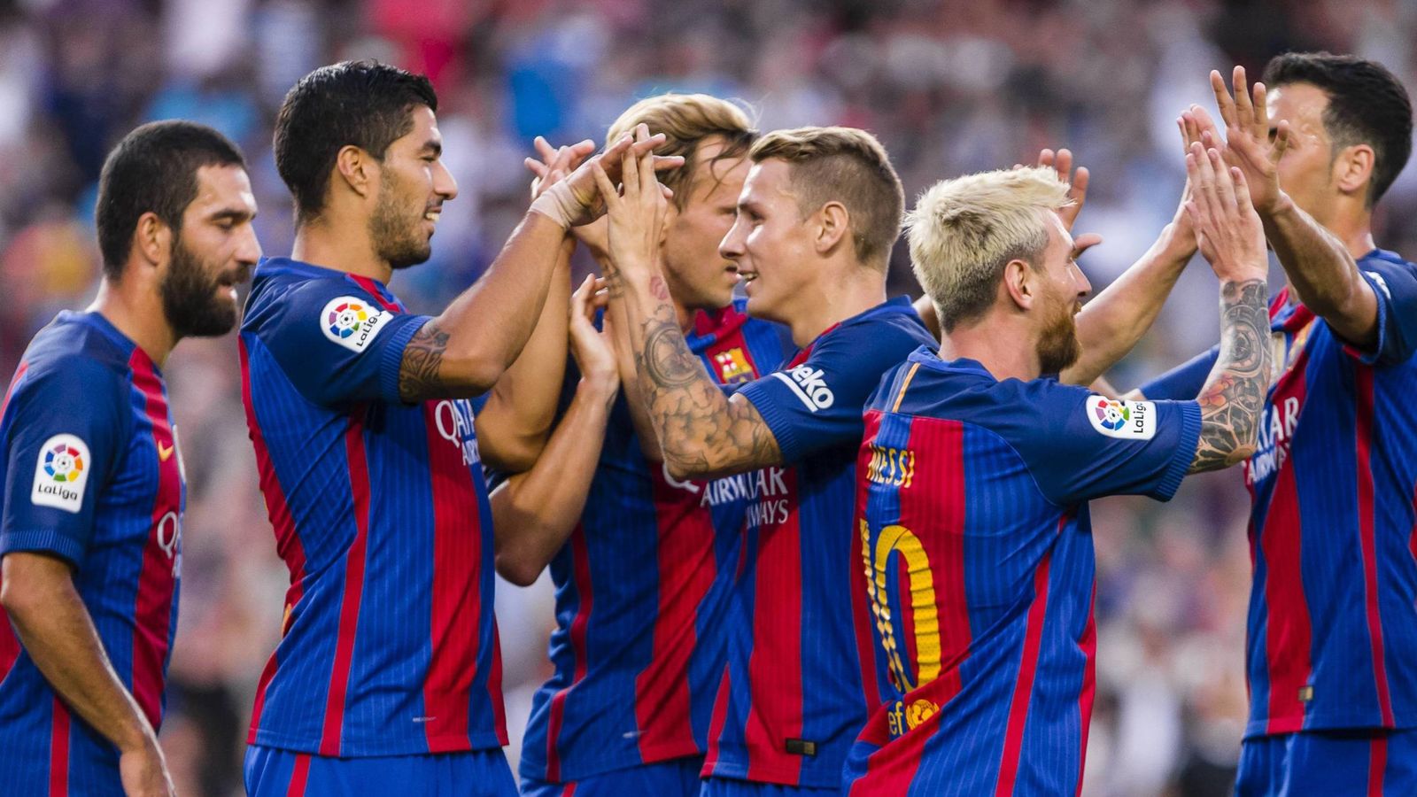 Foto: El Barcelona celebra un gol durante la pretemporada (Cordon Press)