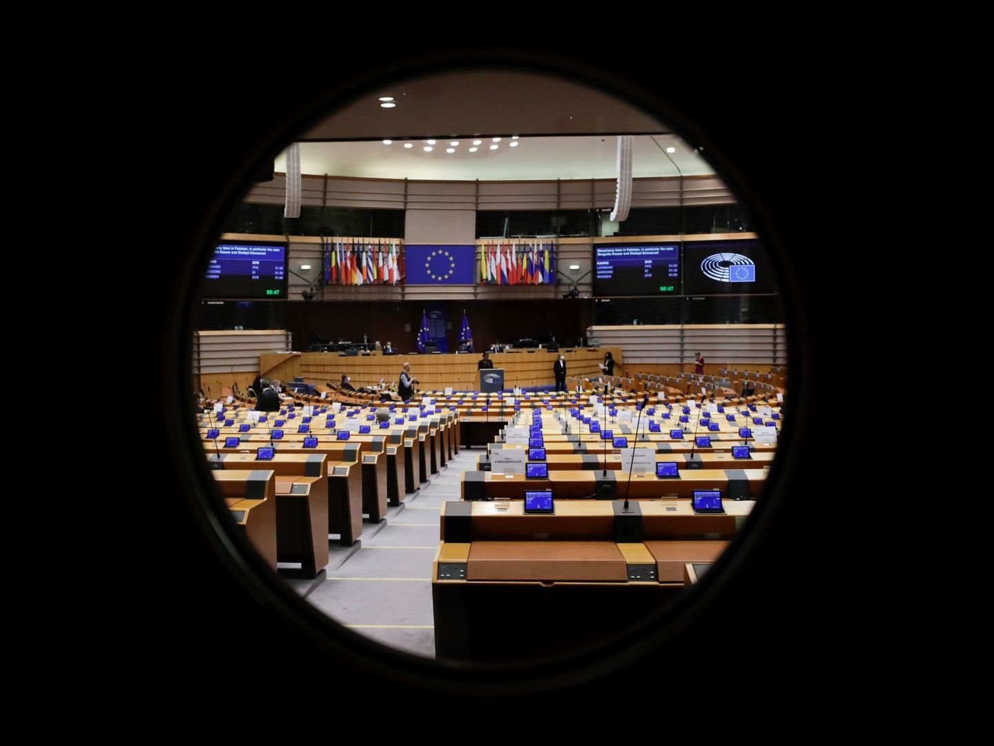 Vista general del hemiciclo durante la sesión plenaria del Parlamento Europeo. (EFE)