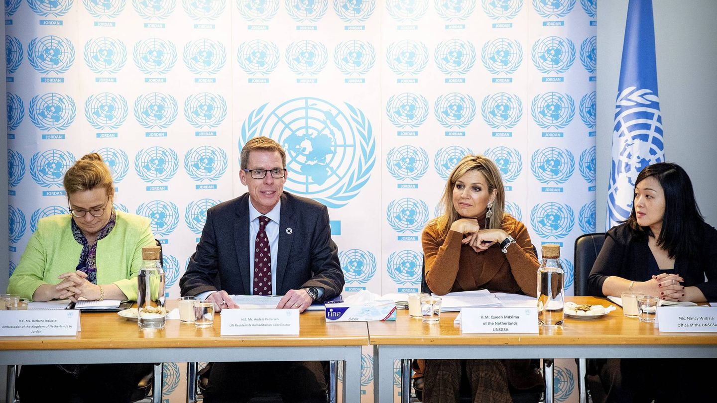 La reina Máxima durante la reunión de la ONU en Jordania. (Cordon Press)