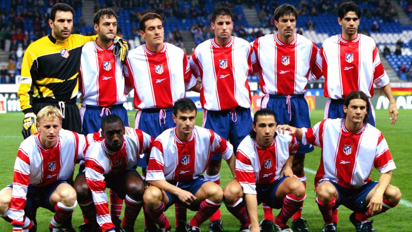 Once inicial del Atlético en la 99-00. (Keeper, Mannschaftsfoto)