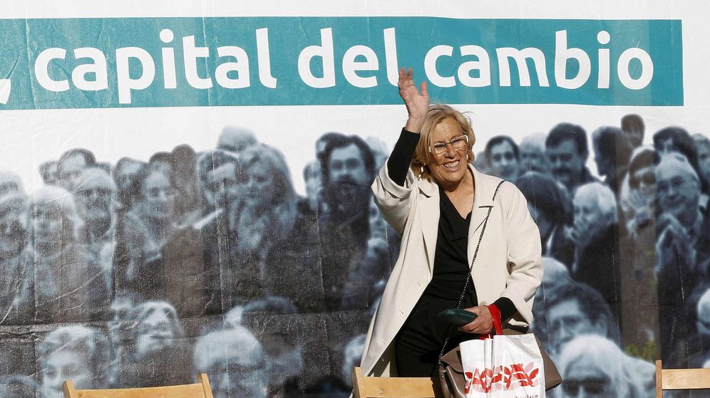 Foto: La candidata de Ahora Madrid a la Alcaldía, Manuela Carmena, participa en un encuentro vecinal en el distrito de Usera. (Efe)