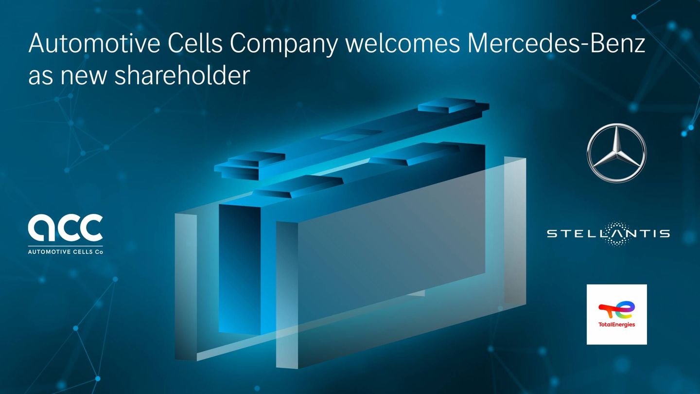 Mercedes-Benz, Stellantis y TotalEnergies se convierten en los tres accionistas de Automotive Cells Company (ACC).