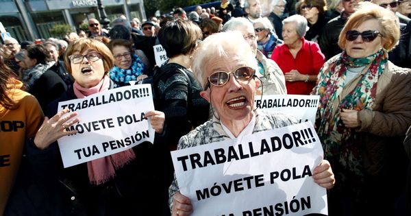 Foto: Manifestación en defensa de las pensiones públicas.