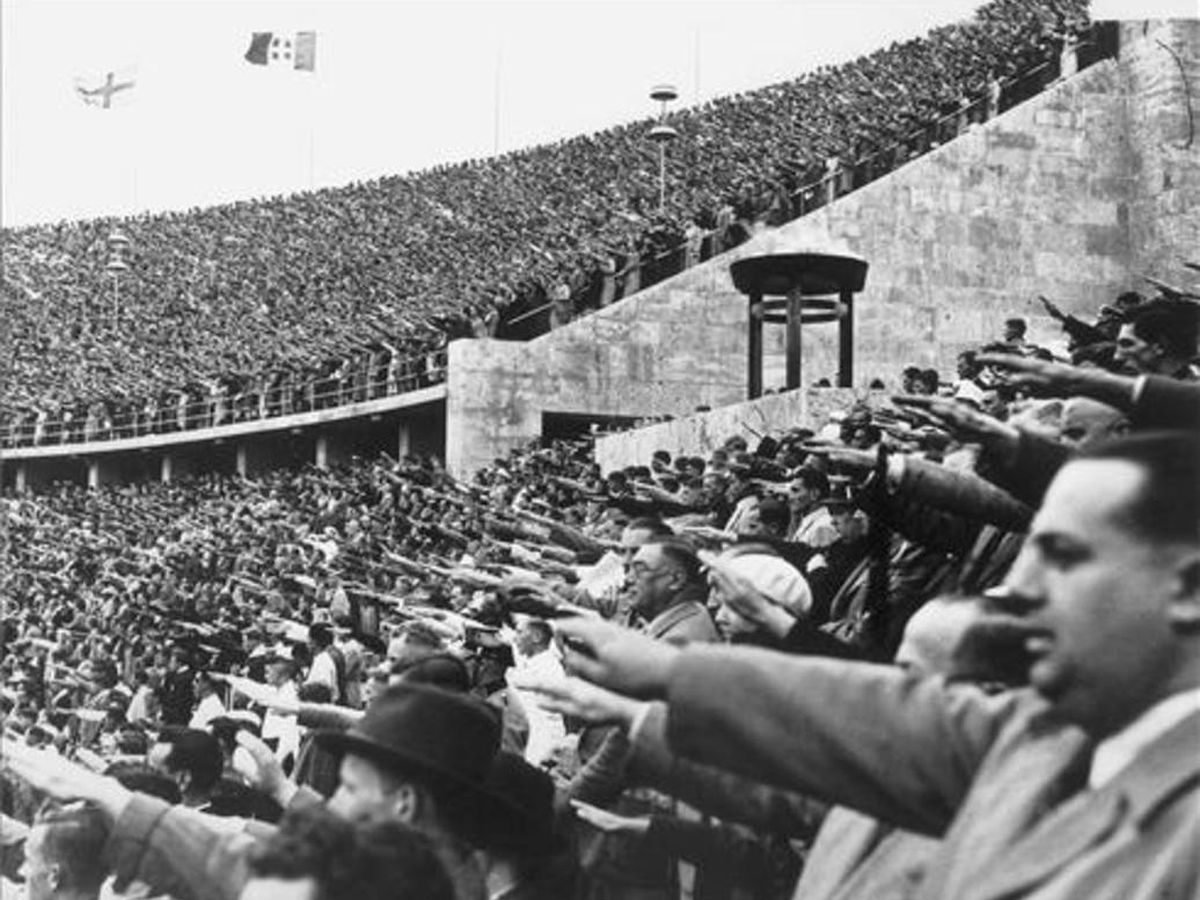 Foto: El público hace el saludo nazi en los Juegos Olímpicos de Berlín en 1936