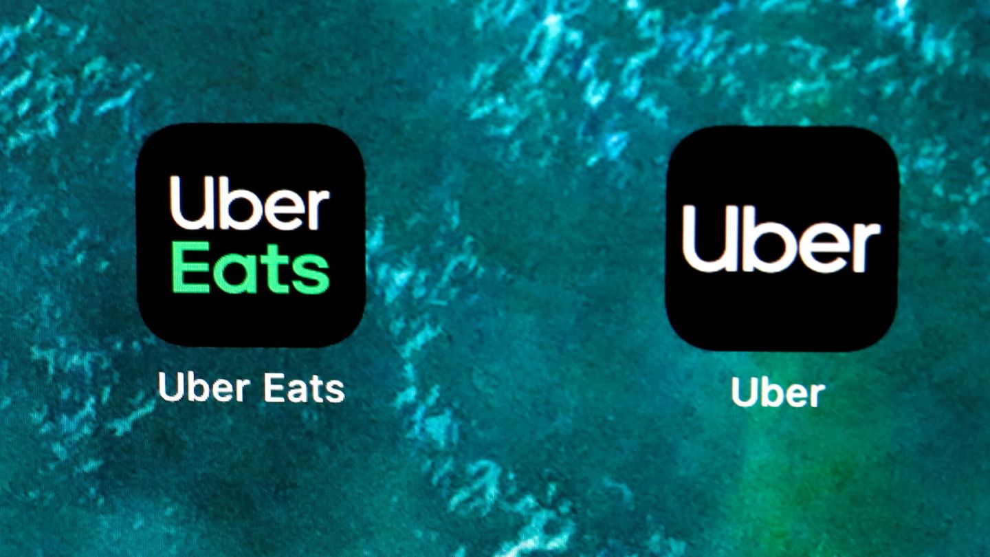 Iconos de Uber Eats y de Uber. (Reuters)