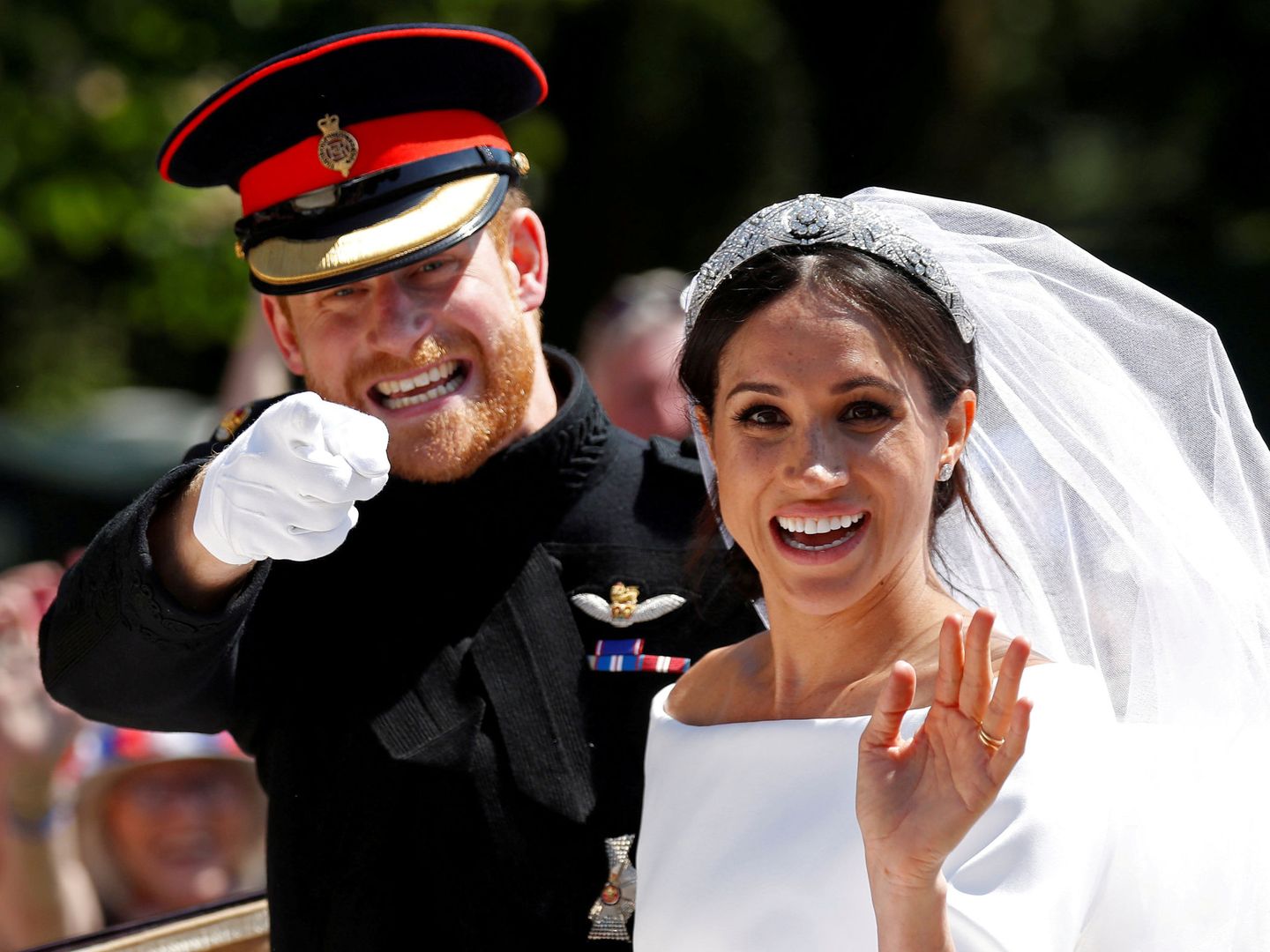 Meghan y Harry durante su boda. (Reuters)