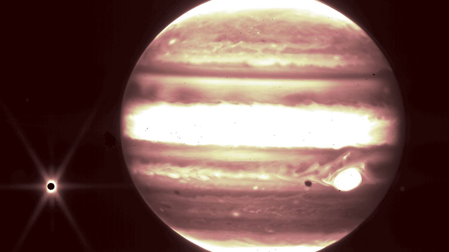 Jupiter capturado por Webb para probar sus instrumentos antes de meterse en su misión de estudiar galaxias y sistemas planetarios. (NASA)