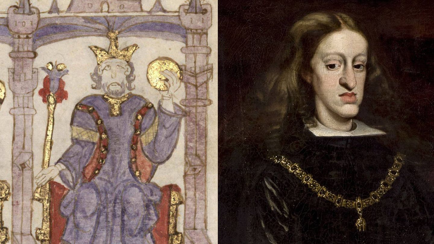 Alfonso Florilaz de León y Galicia, el Jorobado / Carlos II, el Hechizado. (Wikimedia)