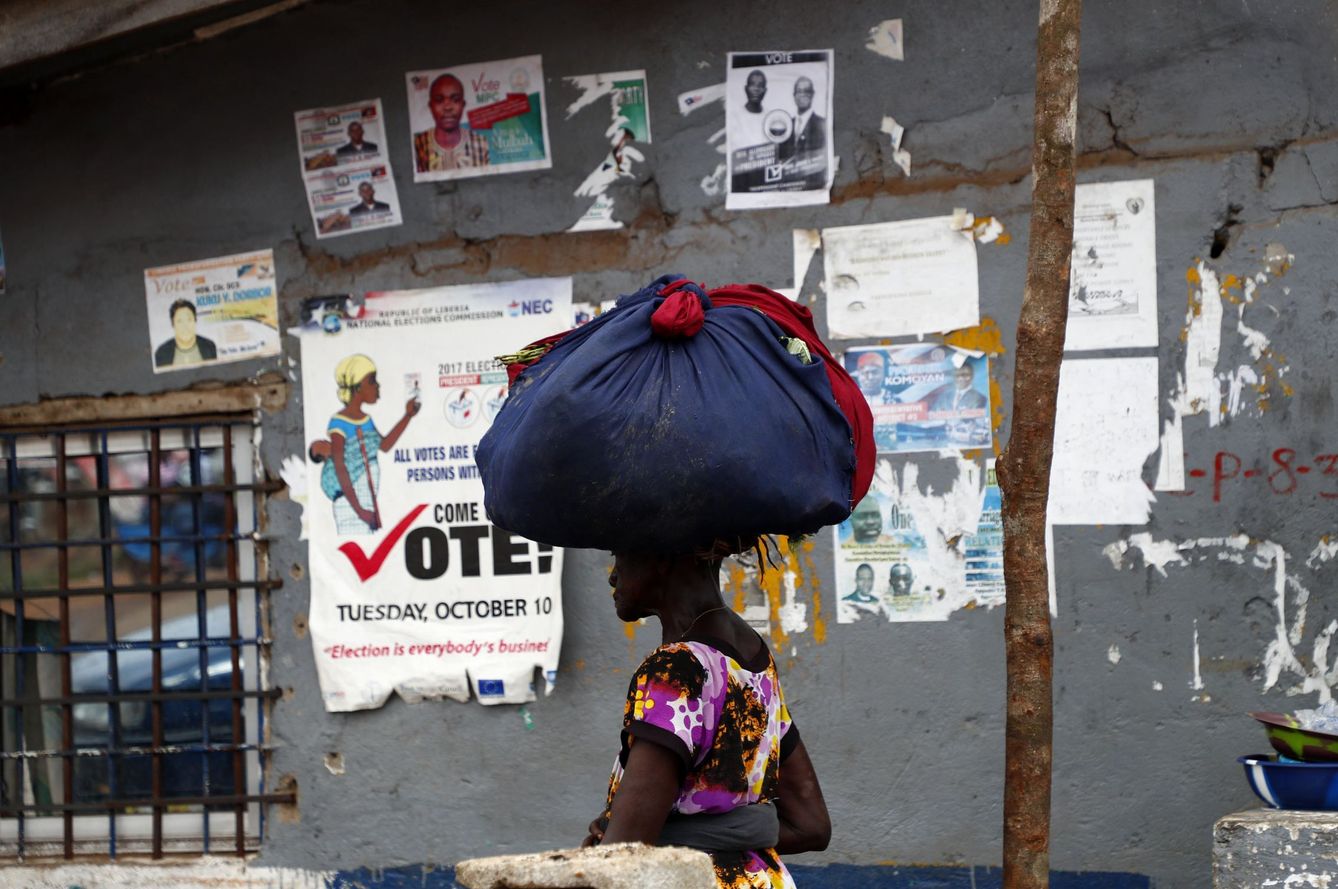 Monrovia (Liberia), durante las últimas elecciones presidenciales. EFE 