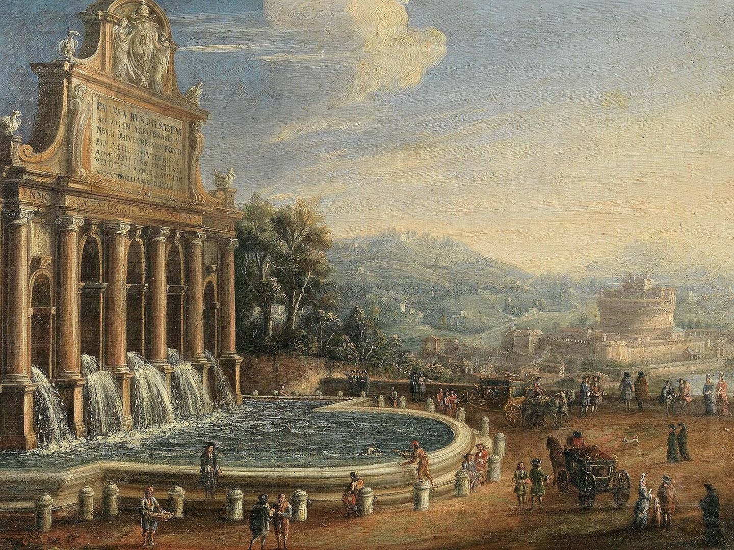 'Fontana dell’Acqua Paola'. Caspar van Wittel. 1736
