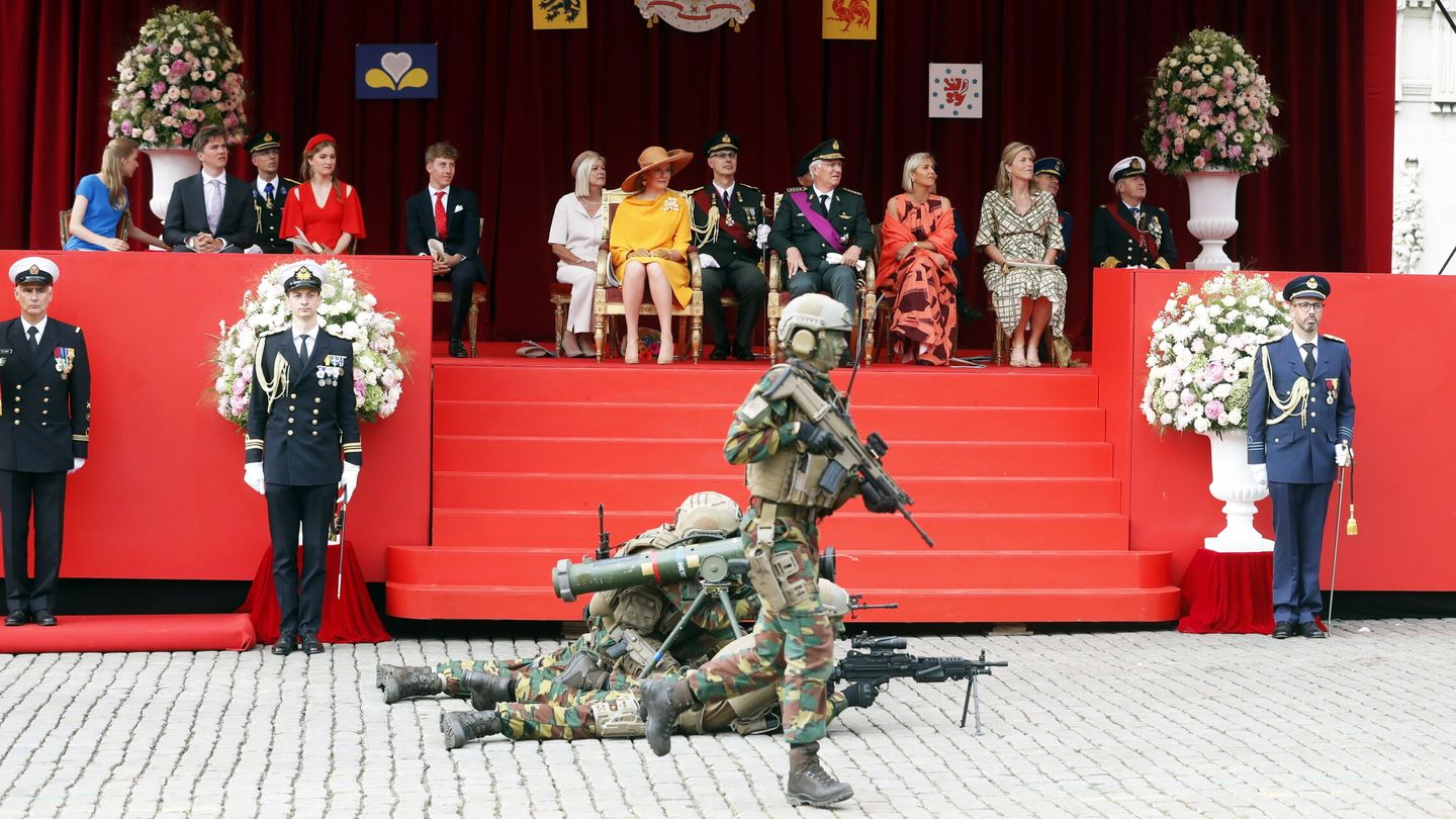 El desfile militar de la Fiesta Nacional de Bélgica. (EFE/Lecocq)