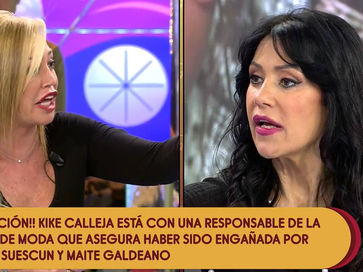 Foto: Belén Esteban y Maite Galdeano, en 'Sálvame'. (Telecinco)