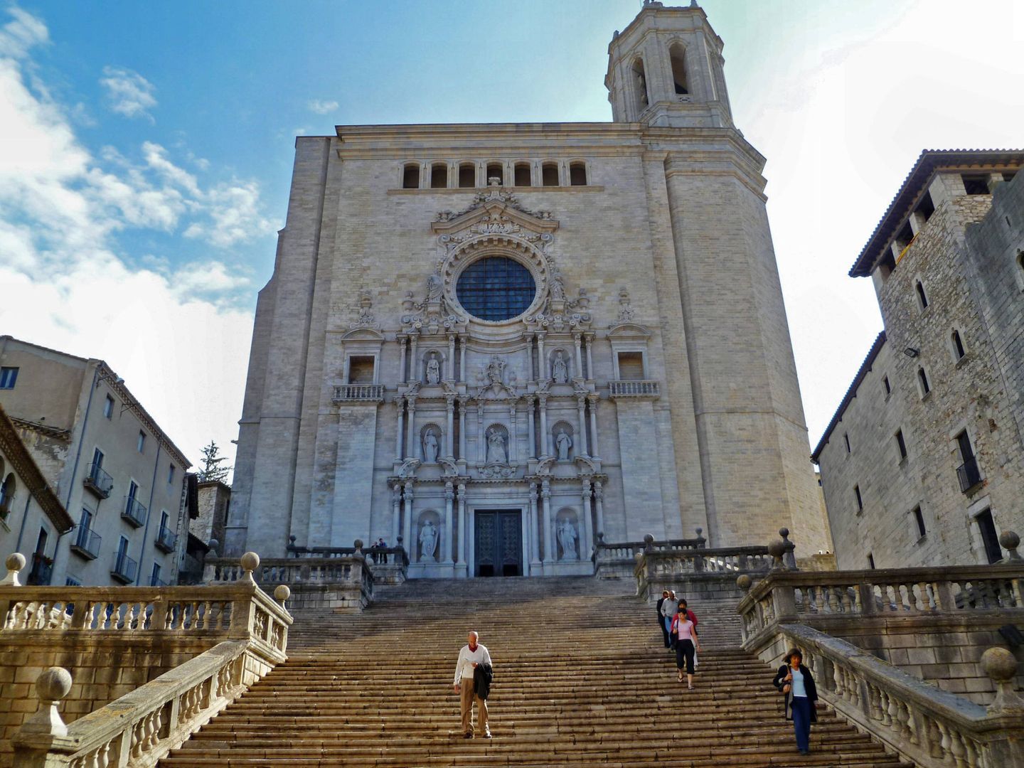 La catedral de Girona, capital soñada por el independentismo.