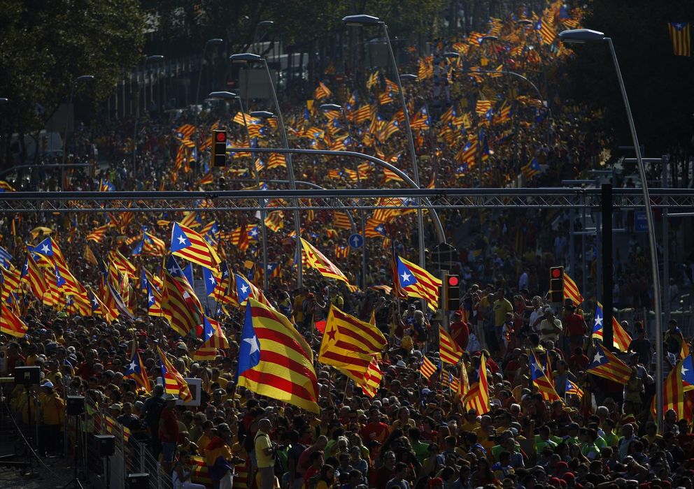 Foto: Celebración de la Diada en Cataluña. (AP)