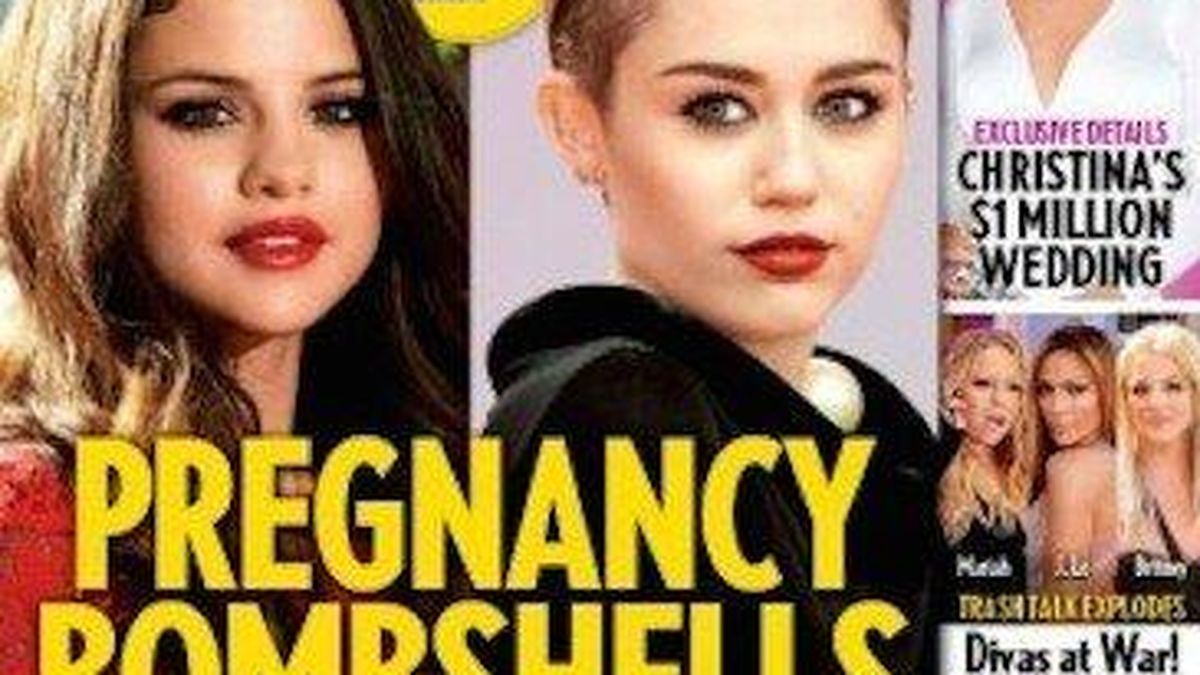 Miley Cyrus y Selena Gómez, embarazadas de Justin Bieber según la prensa americana