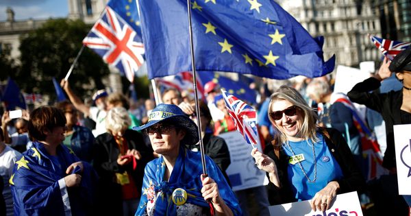 Foto: Una manifestación anti-brexit en Londres. (Reuters)