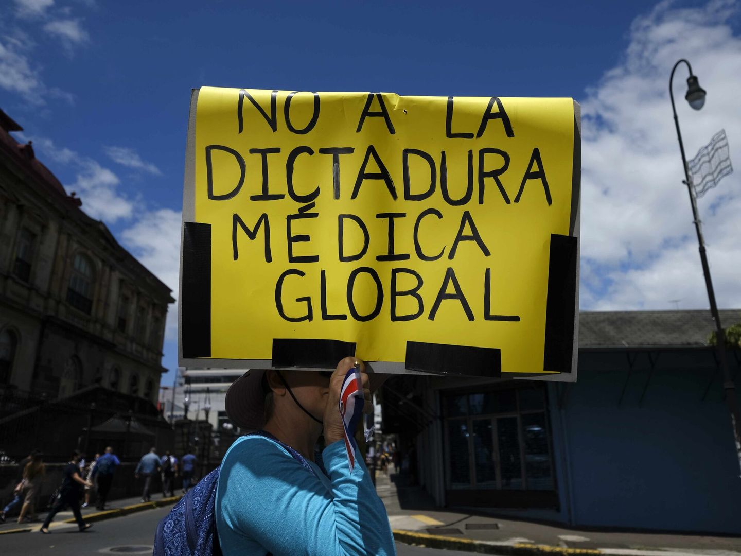 Manifestación de rechazo a la vacuna en San José (Costa Rica) (EFE) 