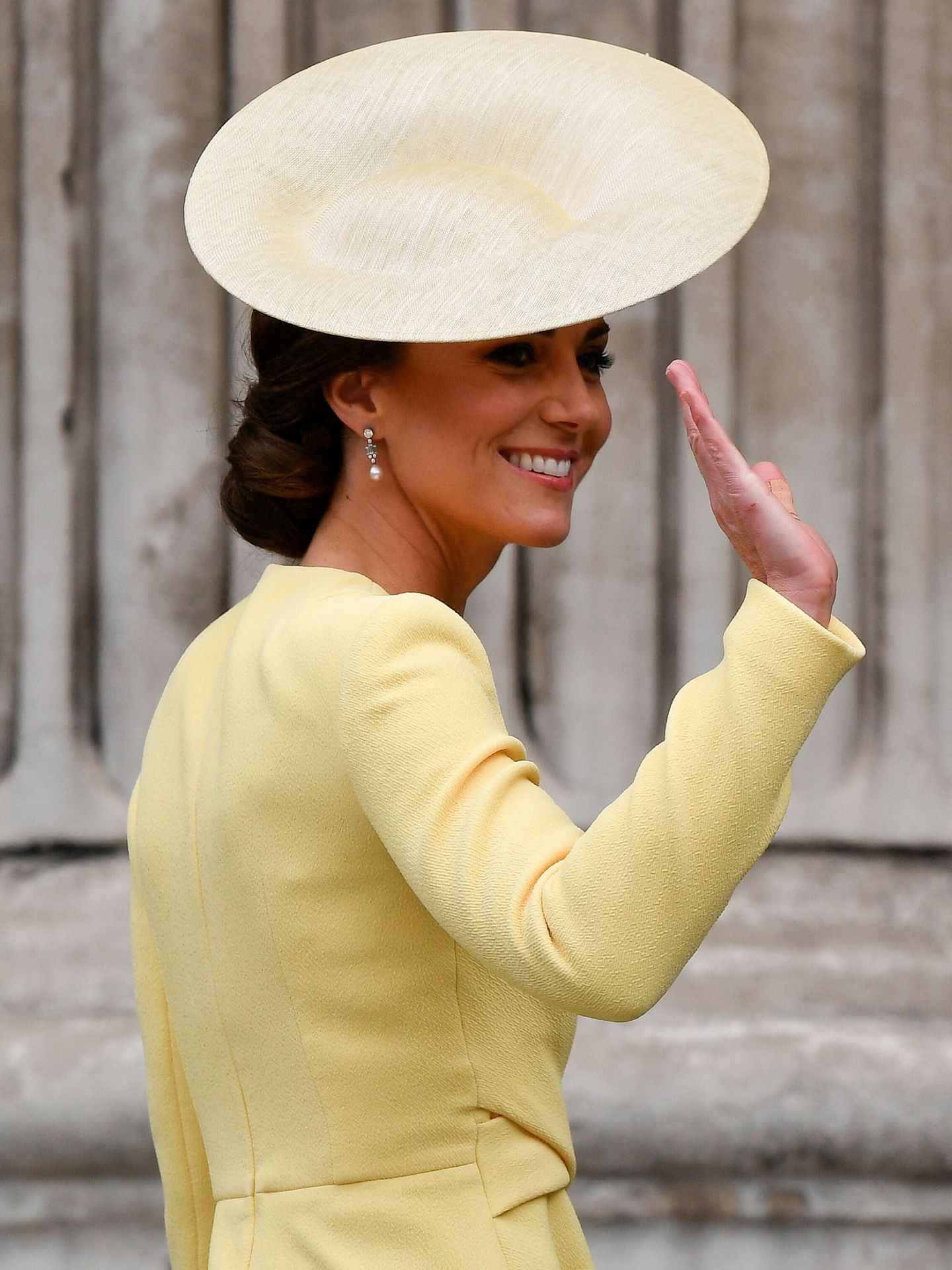 Kate Middleton, durante la misa en honor a Isabel II. (Reuters/Toby Melville)