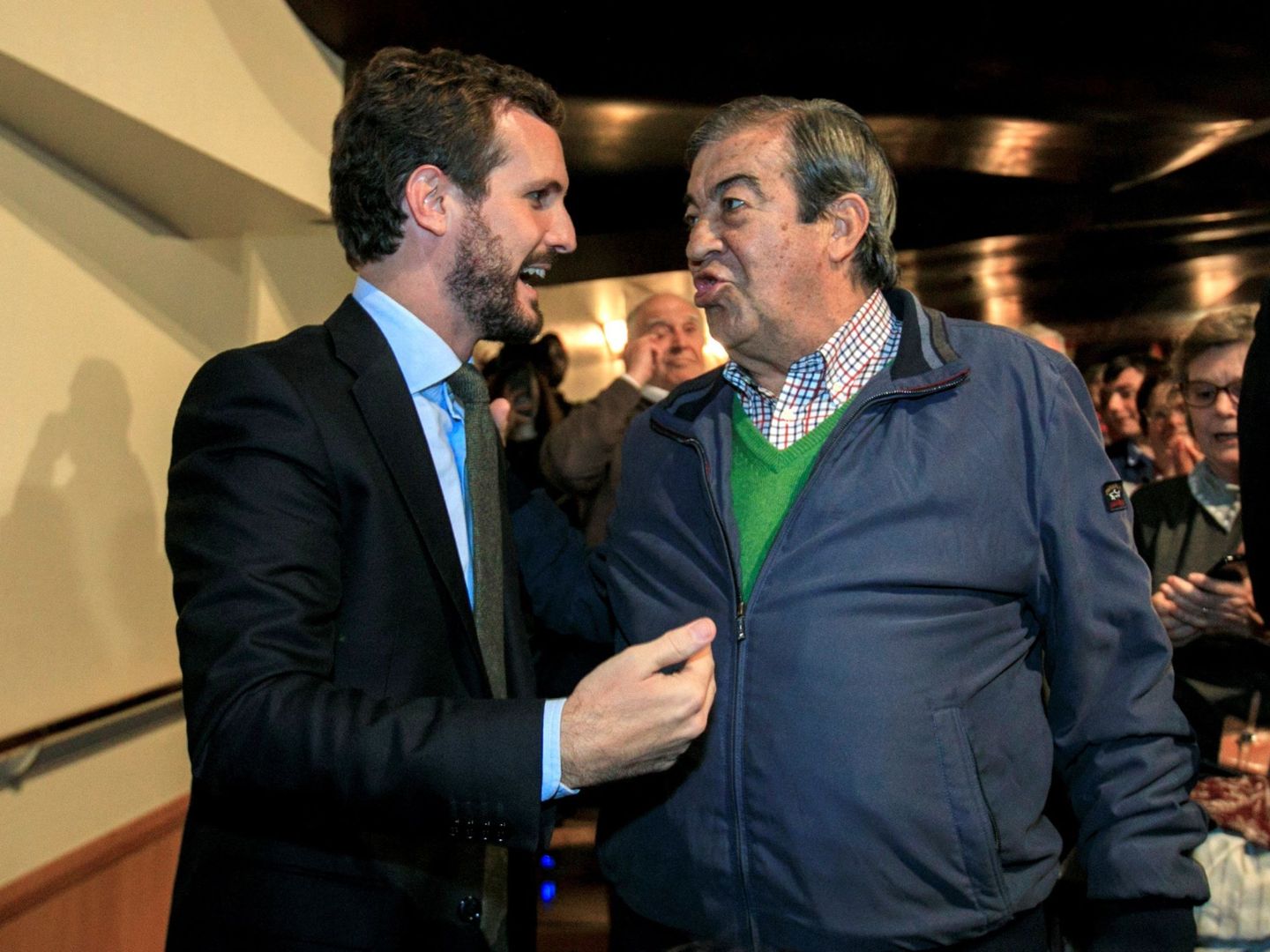 Casado y Cascos, en 2019, en el mitin de la coalición PP-Foro en Asturias. (EFE)          