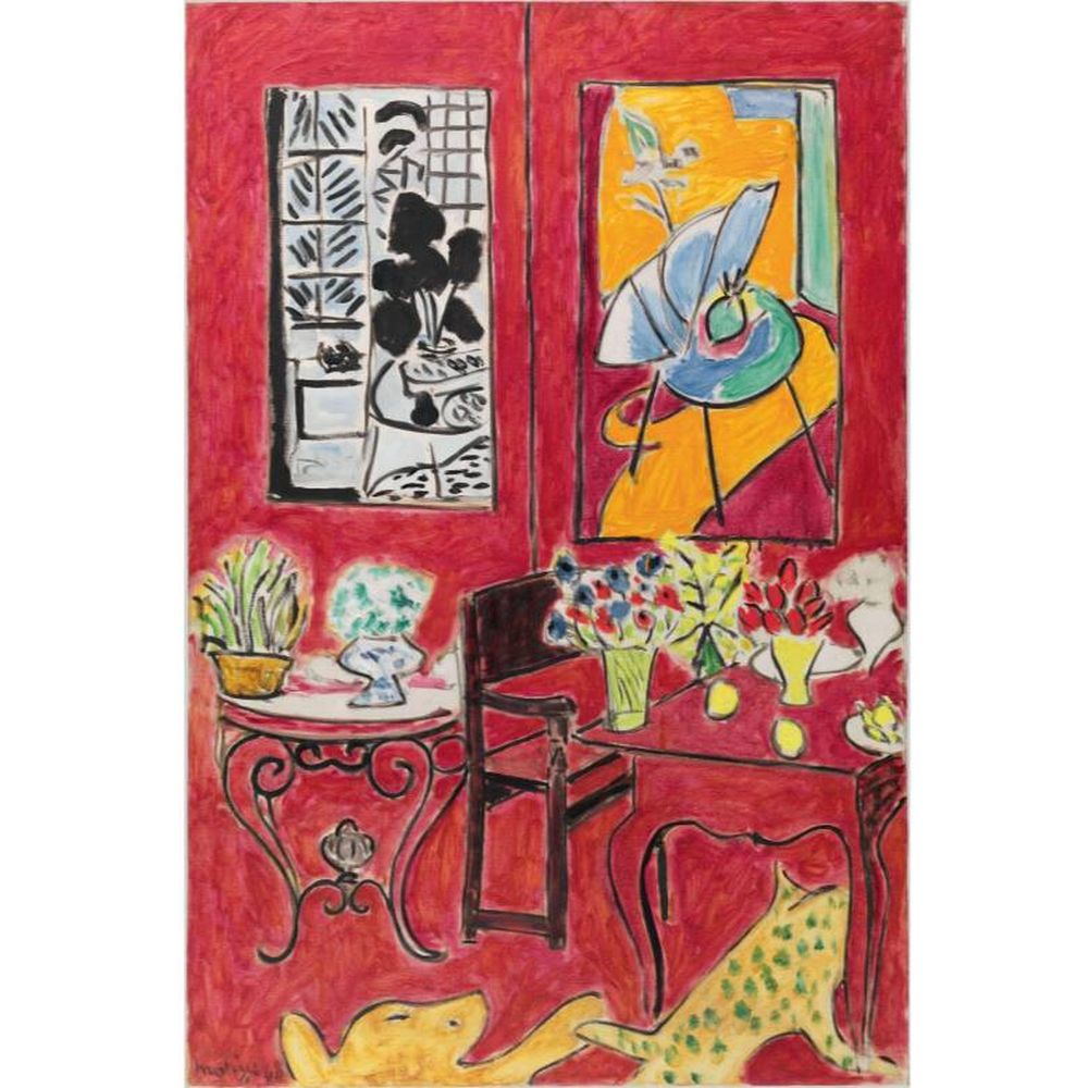 Henri Matisse, Grand Intérieur Rouge, 1948. (© Succession H. Matisse 2024)