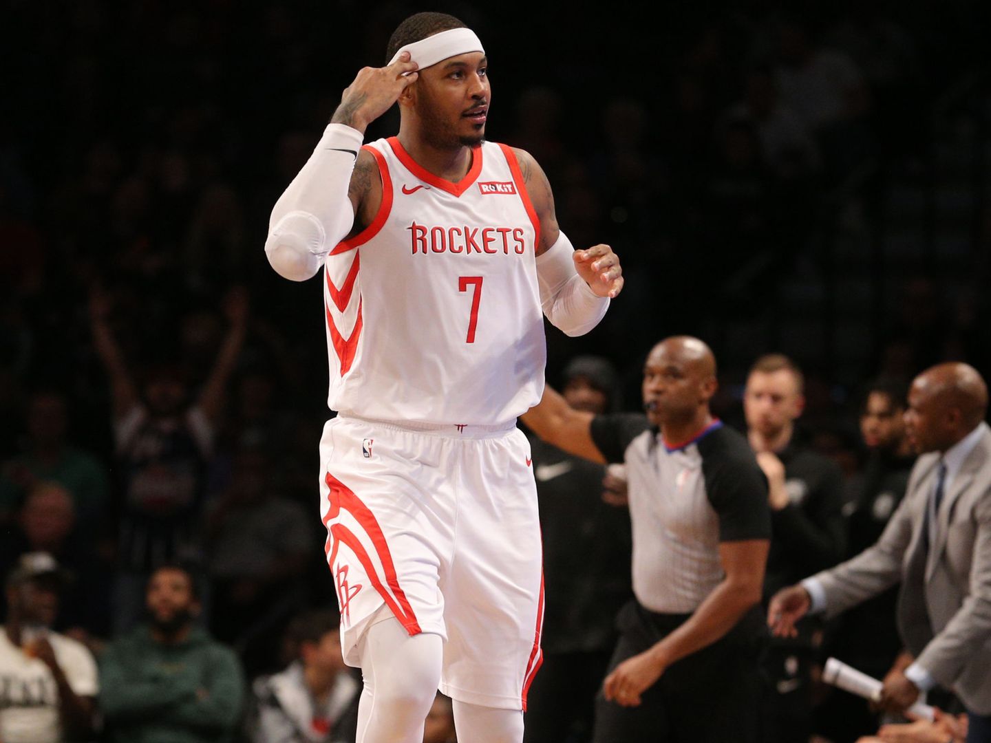 Carmelo Anthony no encontró su sitio en los Rockets. (Reuters)