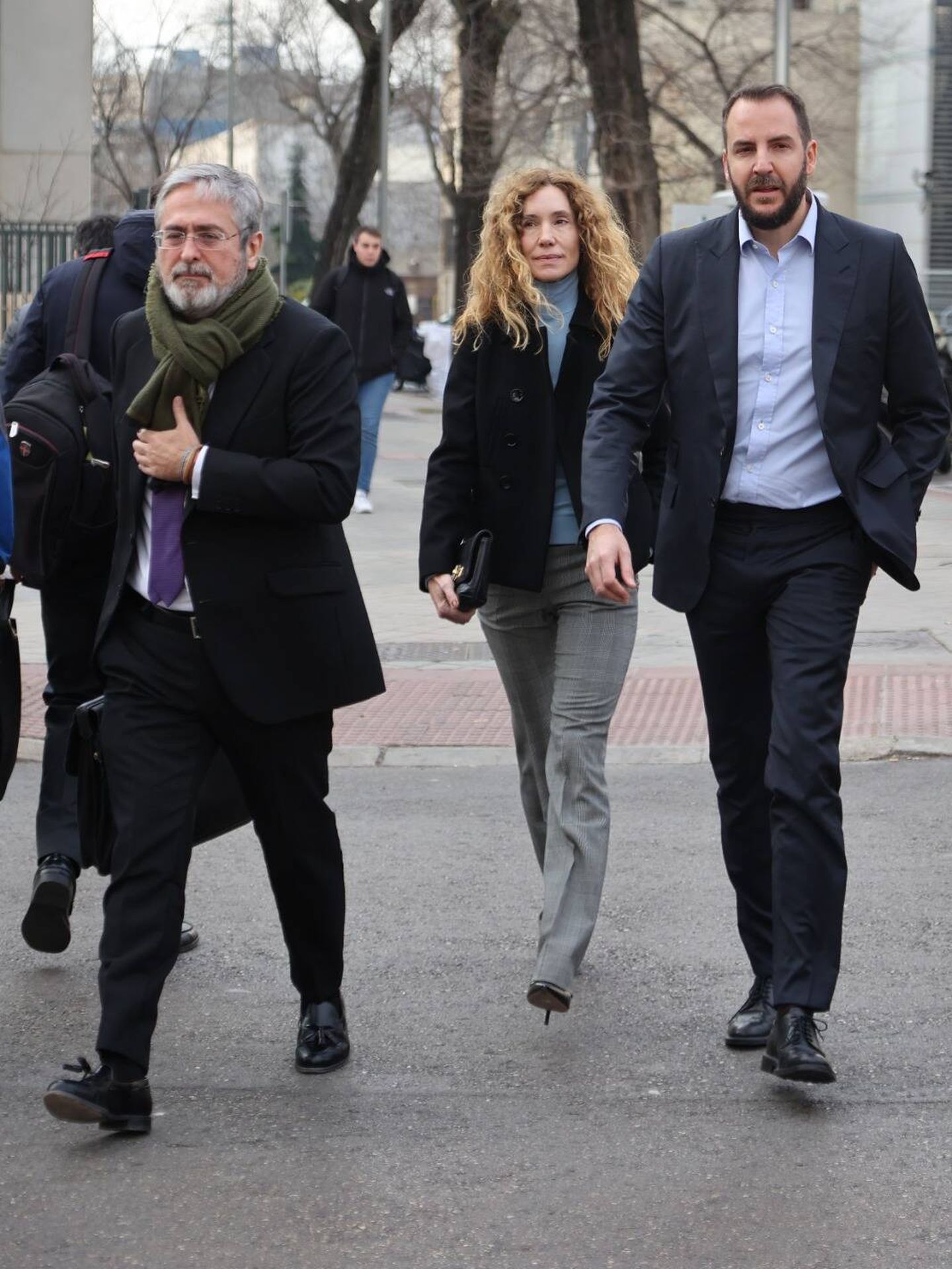 Borja Thyssen y Blanca Cuesta, llegando a los juzgados. (Europa Press/Antonio Gutiérrez)