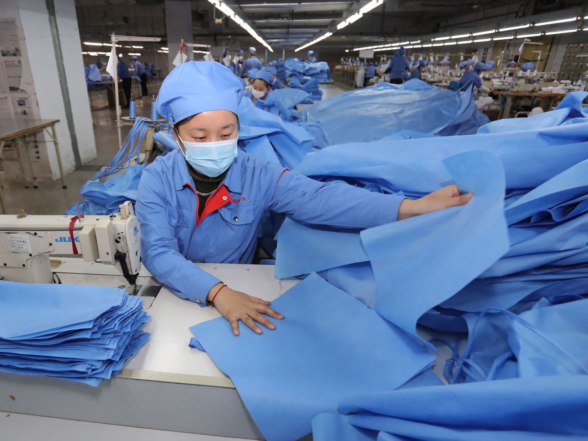 Foto: Fábrica textil en el condado de Zouping, al este de China. (EFE)