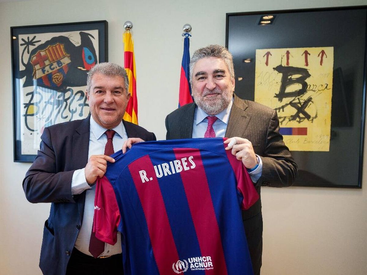 Foto: Laporta y Rodríguez Uribes, en Barcelona. (FC Barcelona)