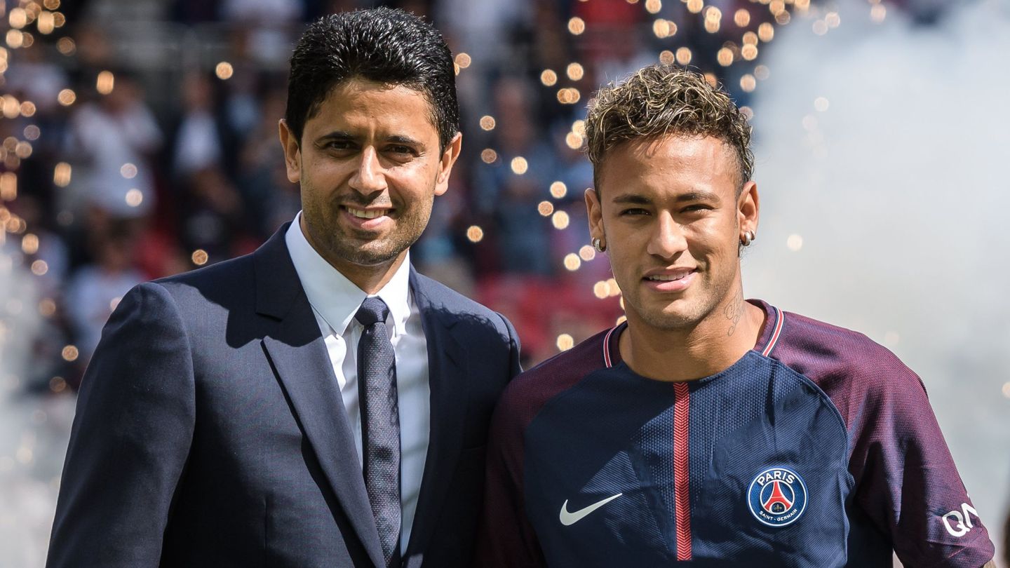 Neymar, en su presentación con el PSG. (EFE/EPA/Christophe Petit Tesson)