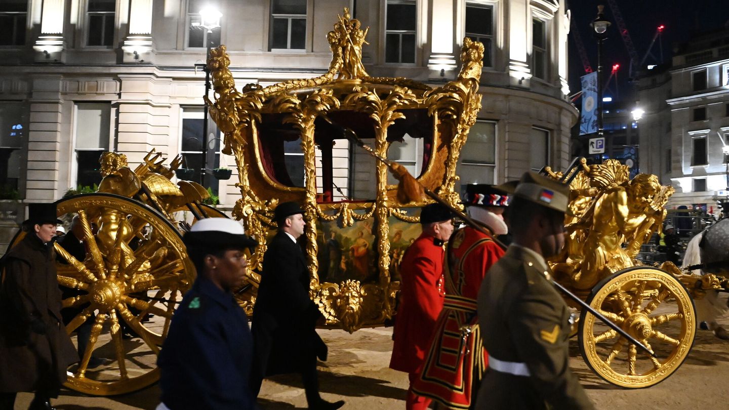 El llamado carruaje de oro, preparado para el gran día. (Reuters)
